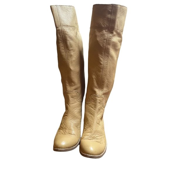 Miu Miu Shoes - Miu Miu Tan Butter Soft Leather Boots Size 41